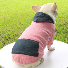 Autumn and winter hoodie denim pocket two-legged clothing Sports style pet clothing Dog cat pet clothing supplies