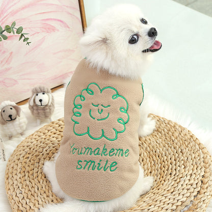 Autumn and winter two legs warm pet small dog dog clothes cat supplies vest