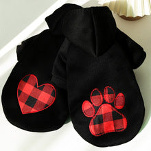 Autumn and winter small, medium and large dogs love plaid dog clothes cat hoodie teddy pet supplies