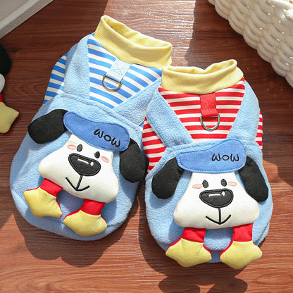 Pet clothing winter and autumn dog coat with fleece vest