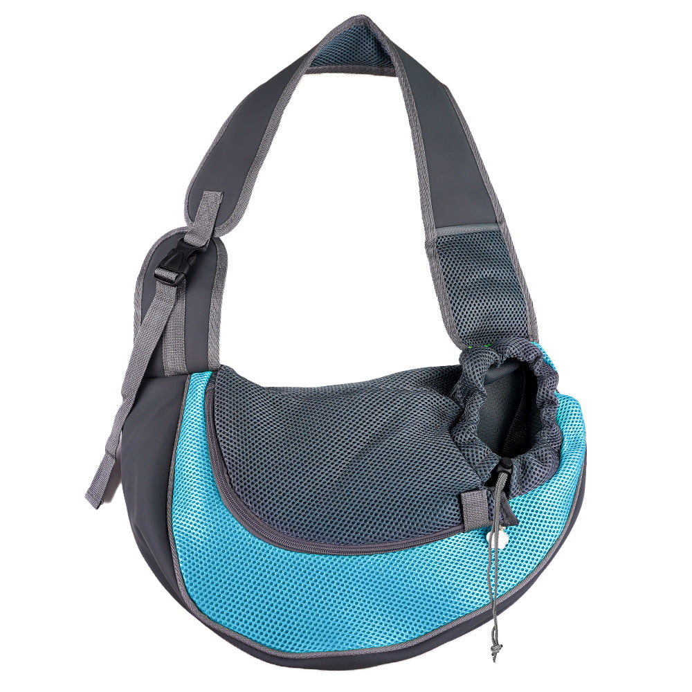 Breathable mesh comfort dog and cat single-shoulder bag