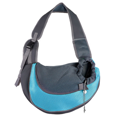 Breathable mesh comfort dog and cat single-shoulder bag