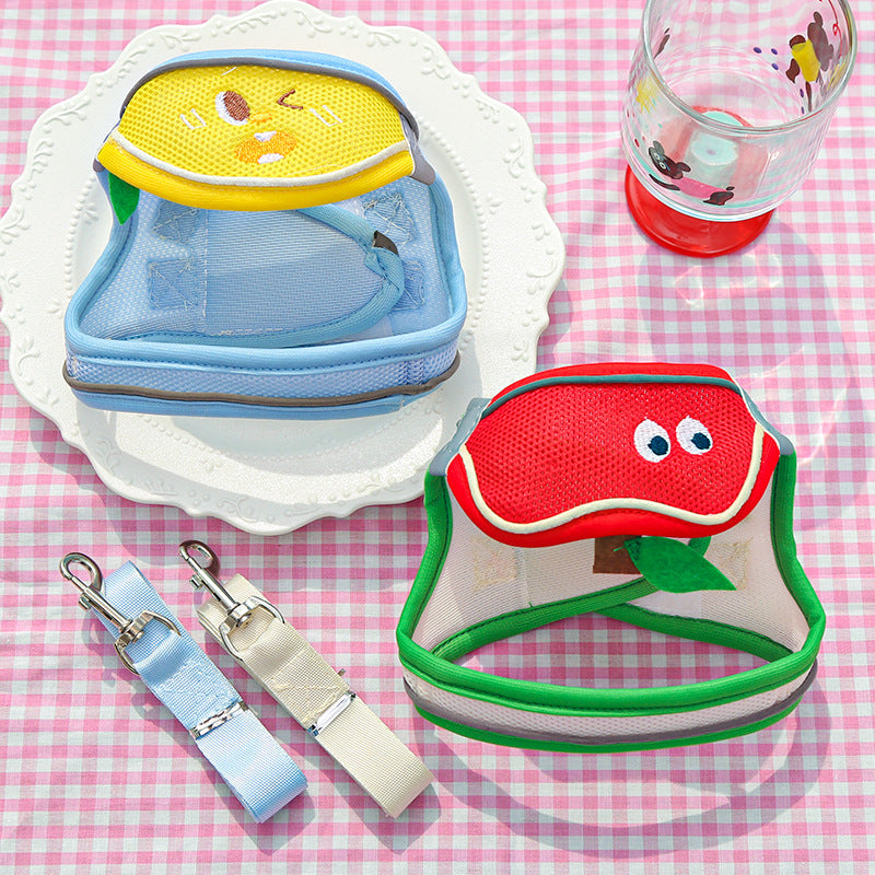 chest and back straps, leash, all-season model, mesh for ventilation