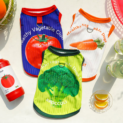 Ice silk spring and summer new fruit pattern clothing small, medium and large dog cat pet clothes dog clothes factory direct sales can be customized