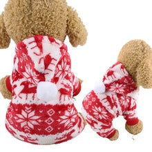 Quad plus flannel Christmas dog clothes Cat pet clothes Fall and winter supplies