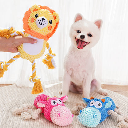 New pet vocalizing dog toy - durable chew toy with soft fur for relaxation and interactive play doll