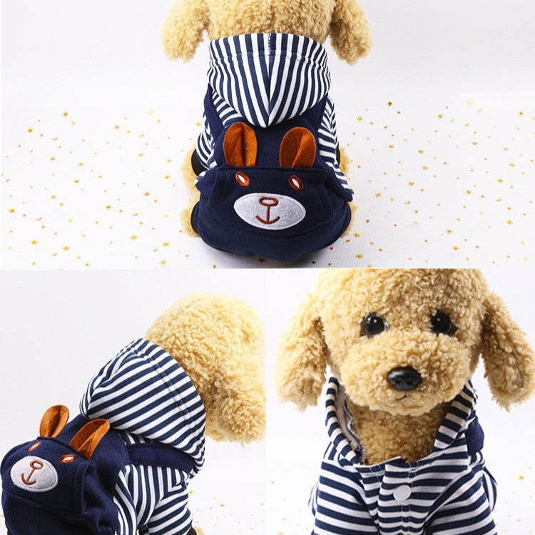Autumn and winter four legs to warm pet dog cat clothes Autumn and winter clothing supplies warm and thick
