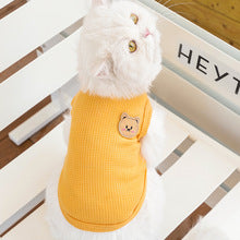 Pet clothing Waffle bear summer vest Teddy small and medium-sized dog cat dog clothing manufacturers wholesale