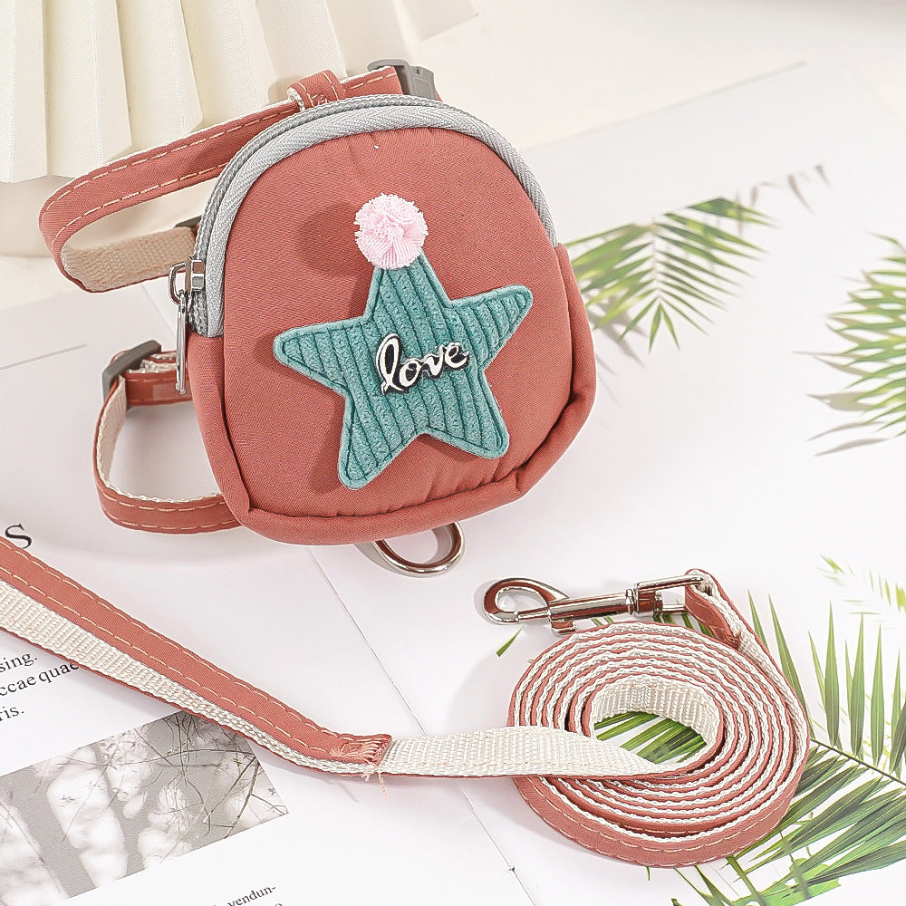 Shoulder bag chest strap pull rope for dogs and cats walking