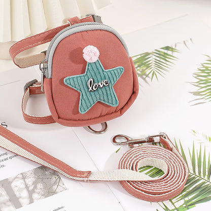 Shoulder bag chest strap pull rope for dogs and cats walking