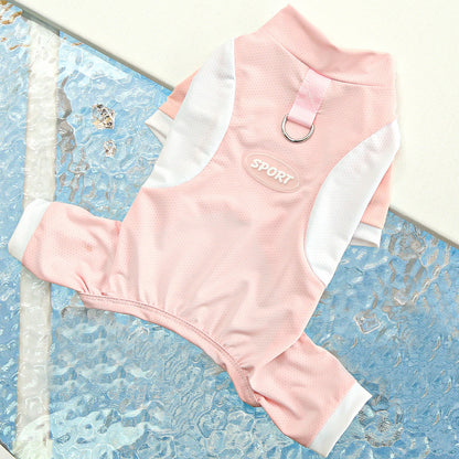 Sun protection ice silk dog clothes for spring and summer