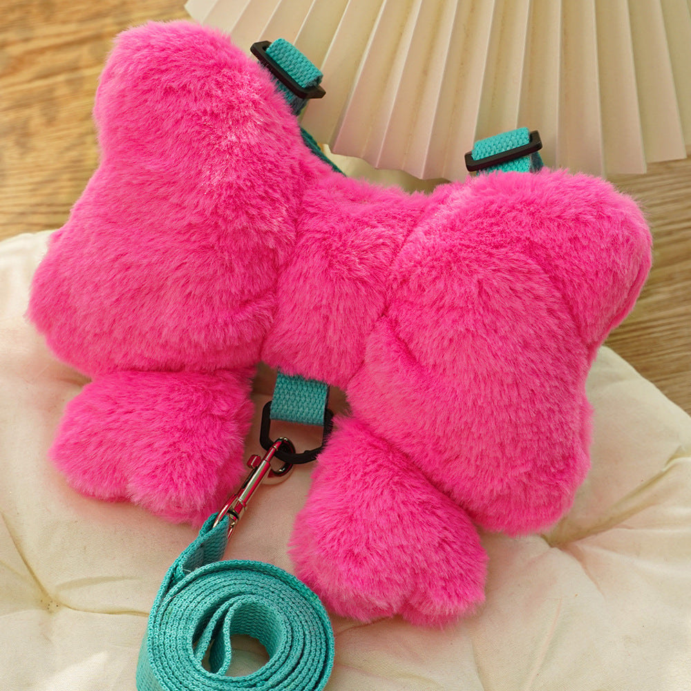 Belt-like chest harness traction rope