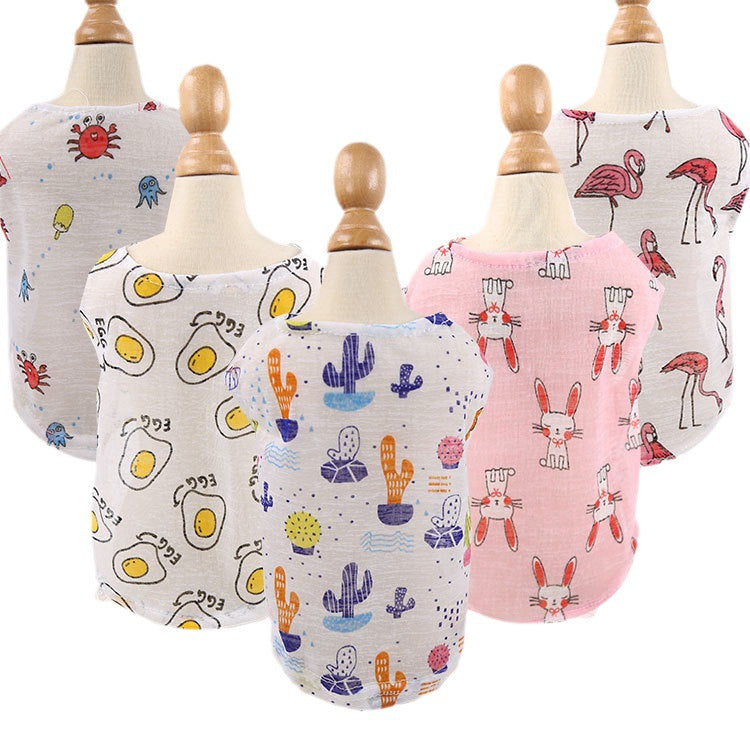 Pet small medium-sized dog clothing spring summer sun protection cooling vest