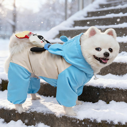 Pet dog and cat clothing - Waterproof, windproof, warm-resistant, thickened, all-weather cotton coat