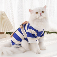 Pet autumn and winter striped bear four-legged clothes dog cat clothes small and medium-sized puppy teddy home clothing wholesale