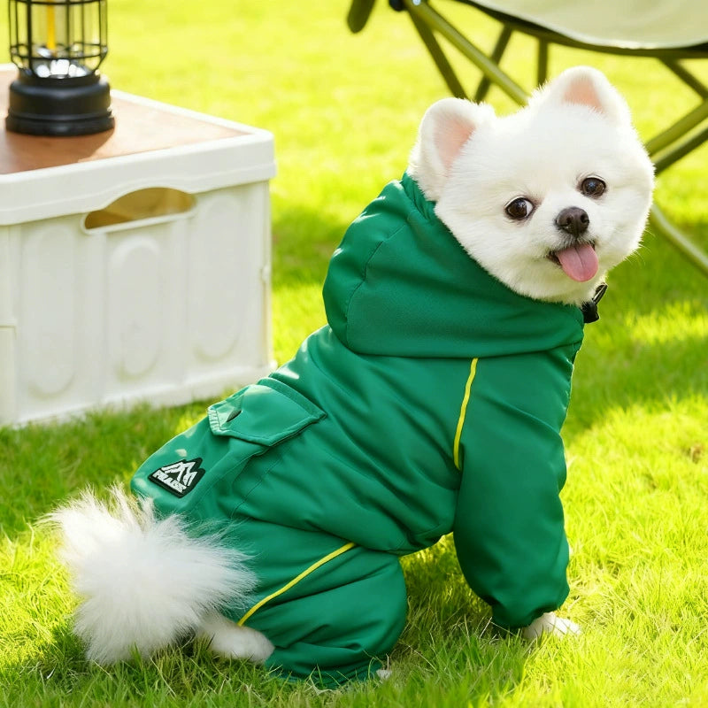 Pet dog and cat clothing - Warm thick fleece coat for outdoor use in autumn and winter, suitable for four-legged pets.