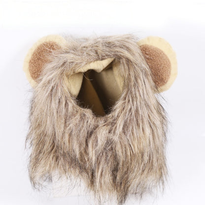 Halloween lion turns into an adjustable pet hat