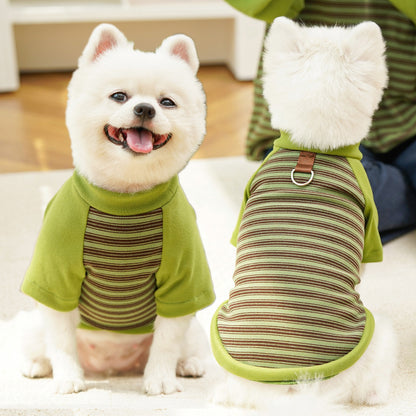 Pet clothing striped base shirt for dogs and cats