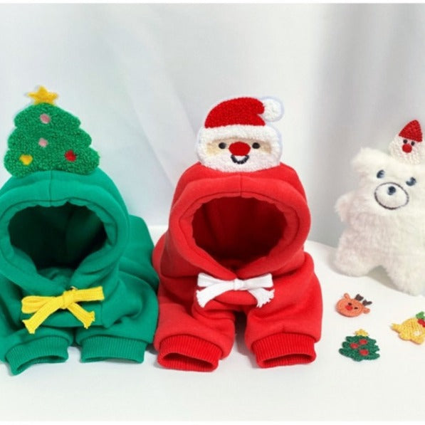 Pet dog cat hoodie Fall/Winter new Medium dog supplies Sports Christmas holiday clothing