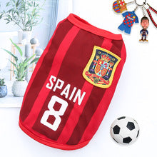 Pet small, medium dog spring summer net vest World Cup basketball clothes Cat supplies