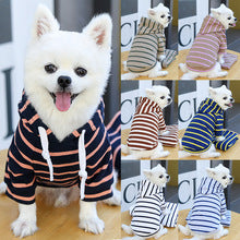 Pet dog cat Hoodie Striped clothing supplies spring and summer