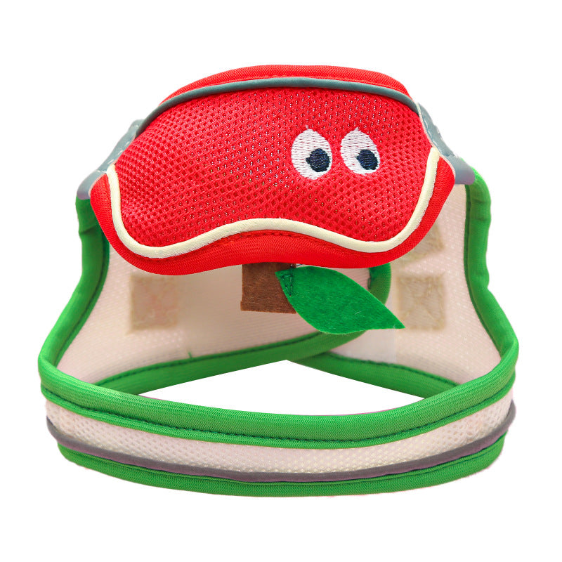 chest and back straps, leash, all-season model, mesh for ventilation