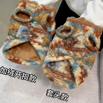 New fall and winter fleece Feliz Island style pet clothing
