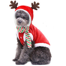 Autumn and winter flannel warm festive pet dog and cat clothing Christmas clothing New Year holiday supplies