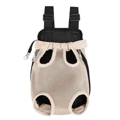 Outdoor breathable mesh backpack for puppies and kittens. Small and medium-sized pet supplies.