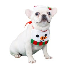 Instagram's new Korean Christmas elk candy cake Olaf dog bib Pet drool towel Cat dog bib