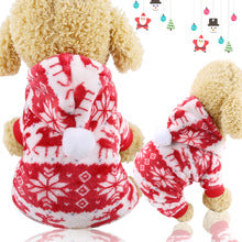 Quad plus flannel Christmas dog clothes Cat pet clothes Fall and winter supplies