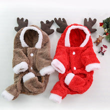 Autumn Winter Christmas four legs thick fleece warm button dog pet cat clothing supplies Teddy