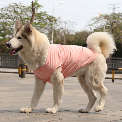 Small medium large dog  spring summer autumn new pet clothes vest supplies two feet clothes