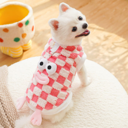 Pet dog cat autumn and winter clothes funny cute cartoon