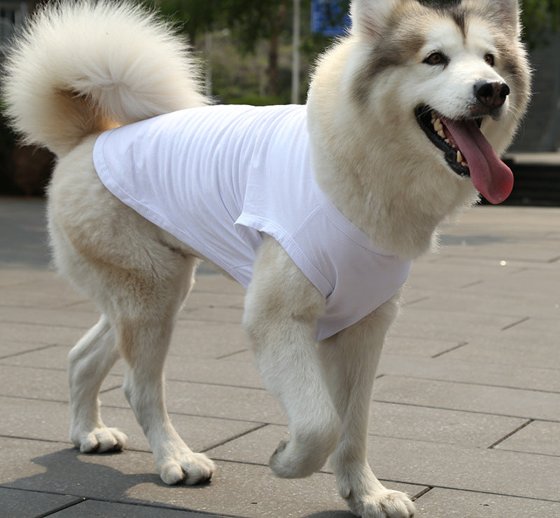 Small medium large dog  spring summer autumn new pet clothes vest supplies two feet clothes