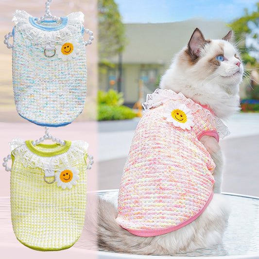 Breathable Stretch Knitwear Dog and Cat Clothing Spring/Summer Pet Products Size XS S M L XL 2XL