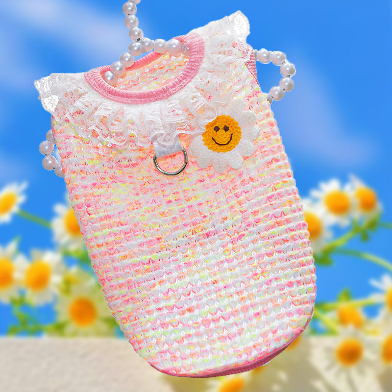 Breathable Stretch Knitwear Dog and Cat Clothing Spring/Summer Pet Products Size XS S M L XL 2XL