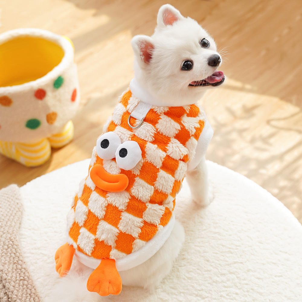 Pet dog cat autumn and winter clothes funny cute cartoon