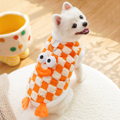 Pet dog cat autumn and winter clothes funny cute cartoon