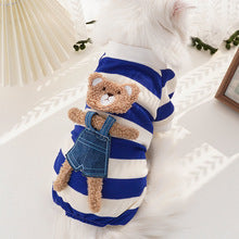 Pet autumn and winter striped bear four-legged clothes dog cat clothes small and medium-sized puppy teddy home clothing wholesale