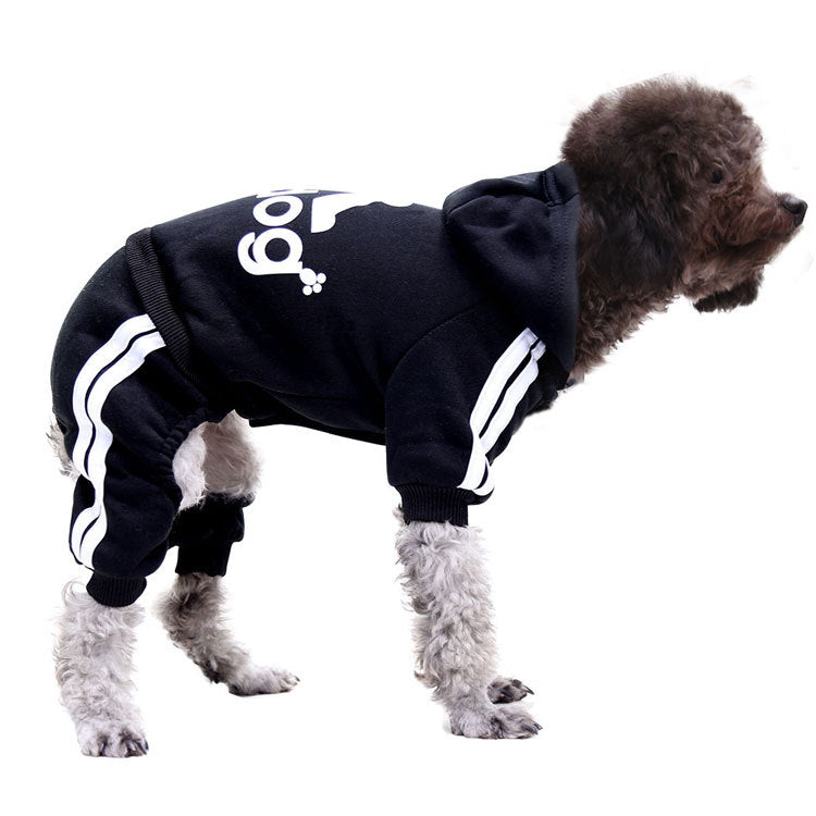 Factory custom dog clothes four-foot hoodie button pet clothes Pet supplies Cat clothes Autumn and winter