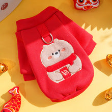 Pet New Year autumn and winter out with traction buckle large, small, medium dog dog cat clothing wholesale