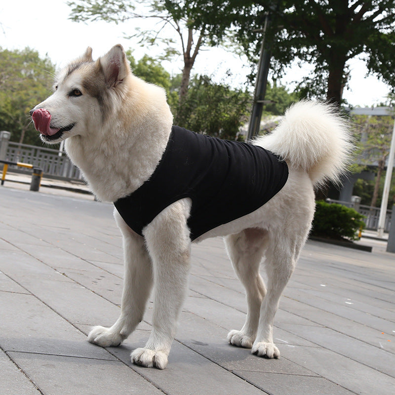 Small medium large dog  spring summer autumn new pet clothes vest supplies two feet clothes