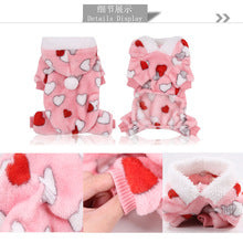 Flannel dog cat Clothing Pet supplies Autumn and winter warm multiple small love small medium-sized dog four feet