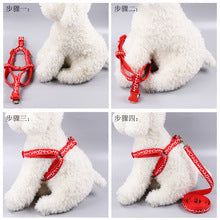 Pet nylon outdoor explosion-proof impact leash walking dog chain cat traction chest strap supplies manufacturers wholesale