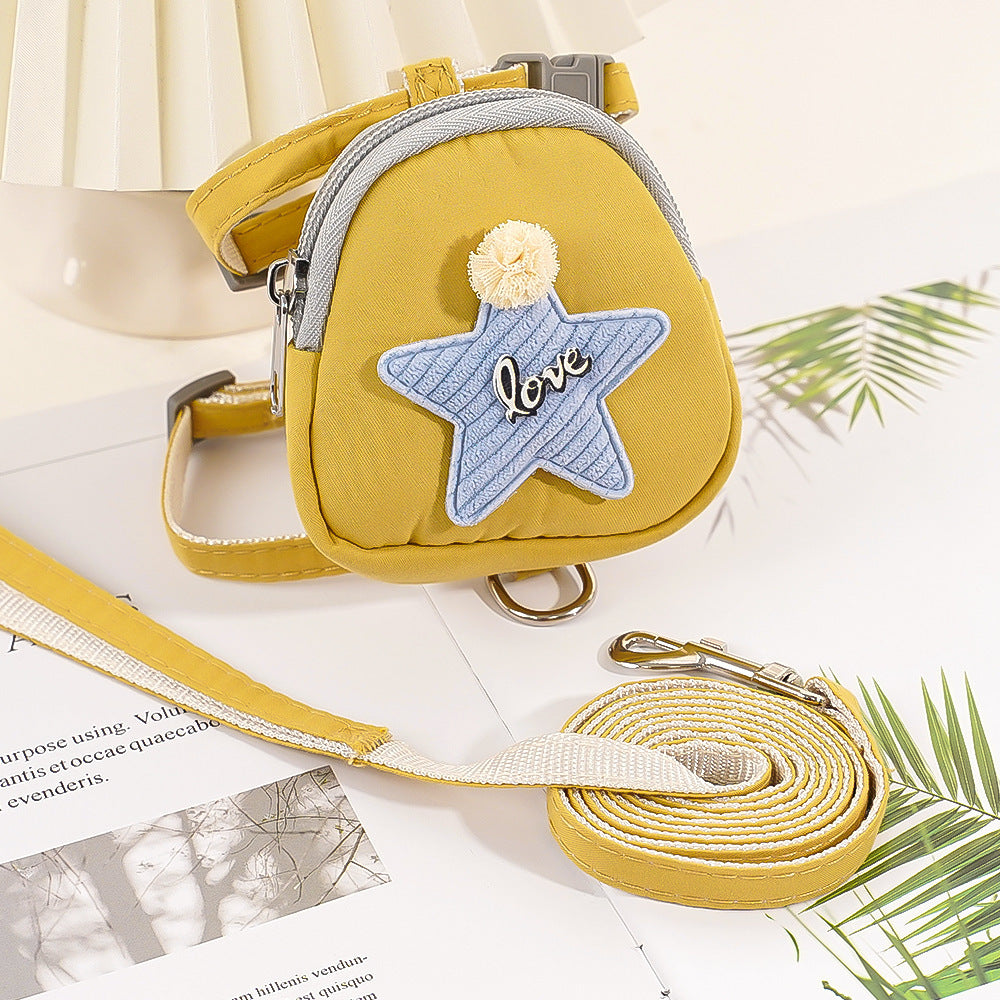 Shoulder bag chest strap pull rope for dogs and cats walking