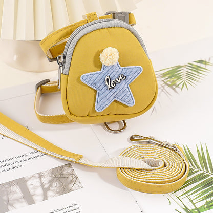 Shoulder bag chest strap pull rope for dogs and cats walking