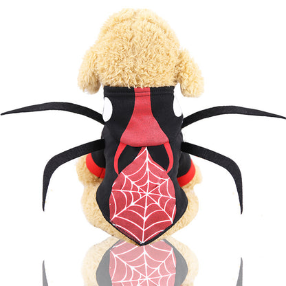 Halloween spider beetle transformed into dog clothes cat pet autumn winter small medium-sized dog supplies