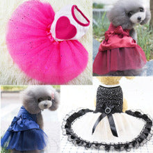 Spring and summer dog cat clothes skirt pet supplies love skirt spot manufacturers wholesale