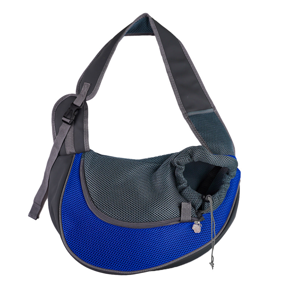 Breathable mesh comfort dog and cat single-shoulder bag